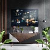 City Lights Brushed Aluminium Dibond Wall Art.